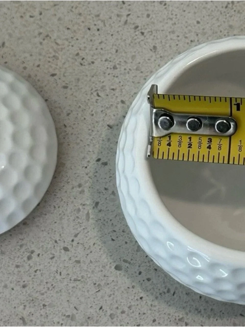 White Dimpled Golf Ball Trinket Dish